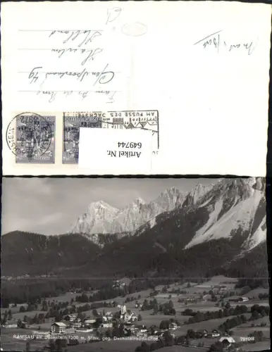 649744,Foto Ak Ramsau a. Dachstein geg. Dachsteinsüdwände