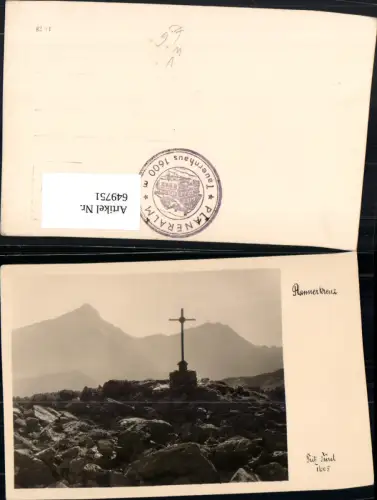 649751,Foto Ak Plannerkreuz Gipfelkreuz Kreuz Irdning-Donnersbachtal pub Fritz Fürst 1605