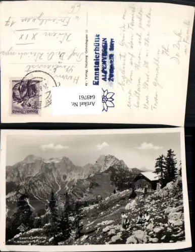 649761,Foto Ak Ennstalerhütte m. Buchstein Gstatterboden Weng im Gesäuse