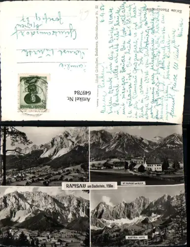 649784,Mehrbild Ak Ramsau a. Dachstein St Rupert am Kulm Austria-Hütte