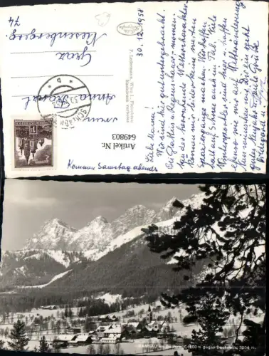 649803,Foto Ak Ramsau a. Dachstein geg. Dachstein Winteransicht
