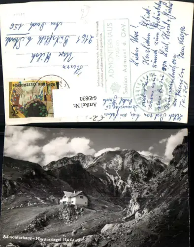 649830,Foto Ak Admonterhaus Natterriegel Admonter Haus Weng im Gesäuse