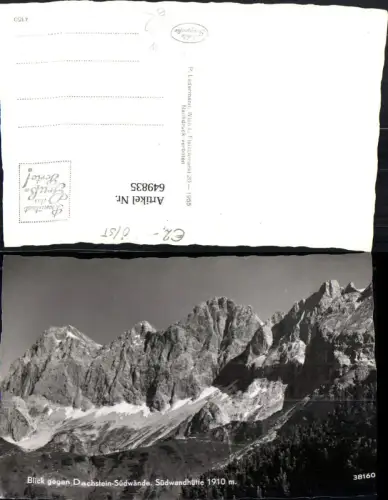 649835,Foto Ak Blick geg. Dachstein-Südwände Südwandhütte Ramsau a. Dachstein