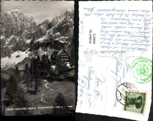 649873,Foto Ak Hoher Dachstein Austriahütte Ramsau a. Dachstein