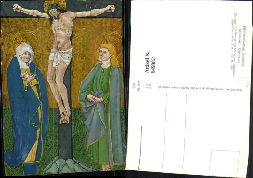 649882,Admont Stiftsbibliothek Christus a. Kreuze Miniatur
