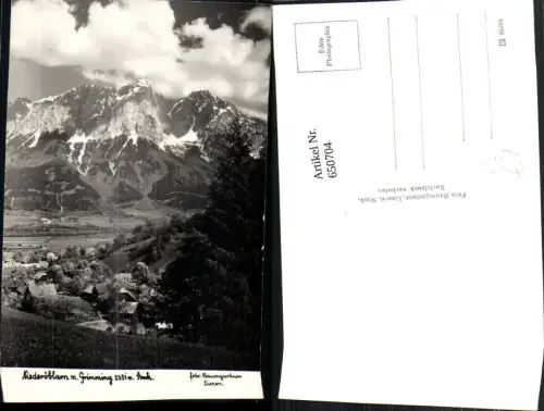 650704,Foto Ak Niederöblarn m. Grimming pub Foto Baumgartner