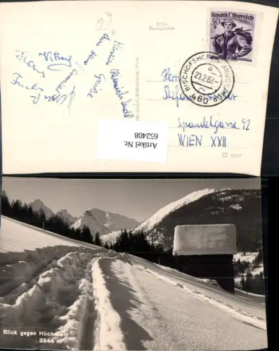 652408,Foto Ak Schladming Blick geg. Höchstein Winteransicht