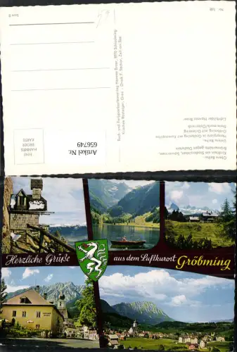 656749,Mehrbild Ak Gröbming Gasthof Post Ruderboot Brünnerhütte