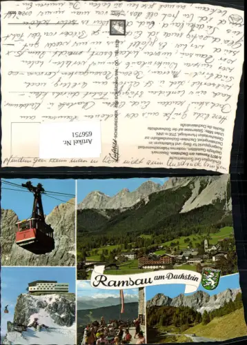656751,Mehrbild Ak Ramsau a. Dachstein Seilbahn Gondel