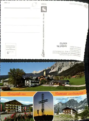 656752,Mehrbild Ak Ramsau a. Dachstein Gipfelkreuz Ansicht