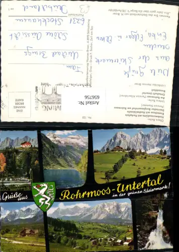 656756,Mehrbild Ak Rohrmoos Untertal Schladming Riesachfall Wasserfall
