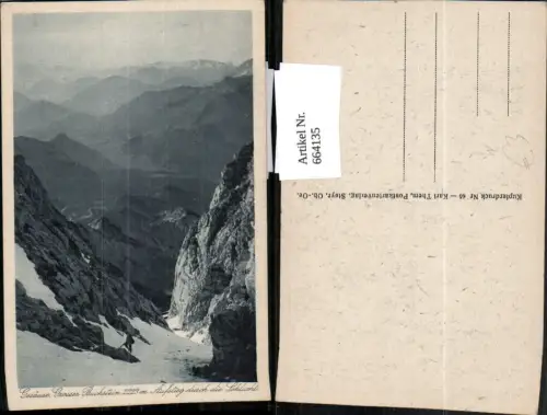 664135,Gesäuse Gr. Buchstein Aufstieg d. d. Schlucht Bergsteigen Admont