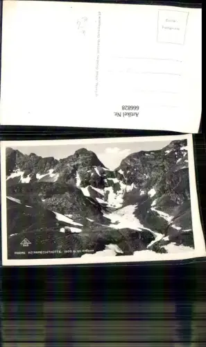666828,Foto Ak Schladming Obertal Kleinbrechthütte mit Zinkwand Keinprechthütte