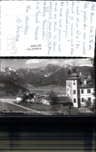 667308,Foto Ak Schloss Röthelstein b. Admont geg. d. Hallermauern