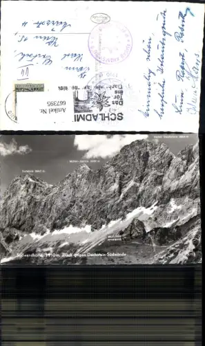 667395,Foto Ak Südwandhütte Blick geg. Südwände Ramsau a. Dachstein