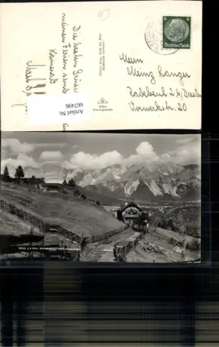 667496,Foto Ak Pichl a. d. Enns Bankwirt m. Dachstein Schladming