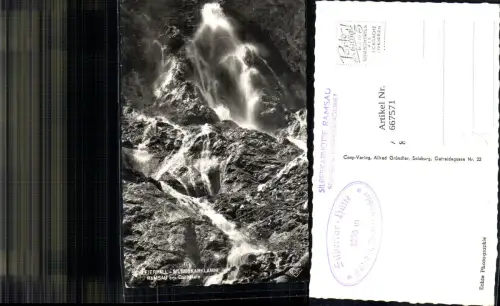 667571,Foto Ak Schleierfall Silberkarklamm Ramsau a. Dachstein Wasserfall