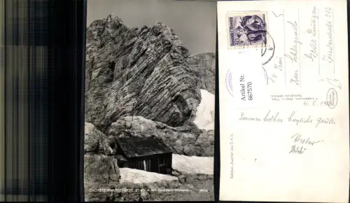 667570,Foto Ak Dachsteinwartehütte m. Dachstein-Südwand Ramsau a. Dachstein