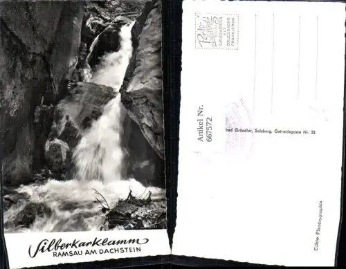667572,Foto Ak Ramsau a. Dachstein Silberkarklamm Wasserfall