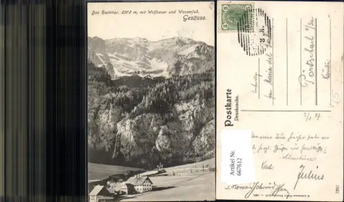 667612,Gesäuse Hochtor mit Wolfbauer Wasserfall Admont Johnsbach pub K. Ledermann 7267