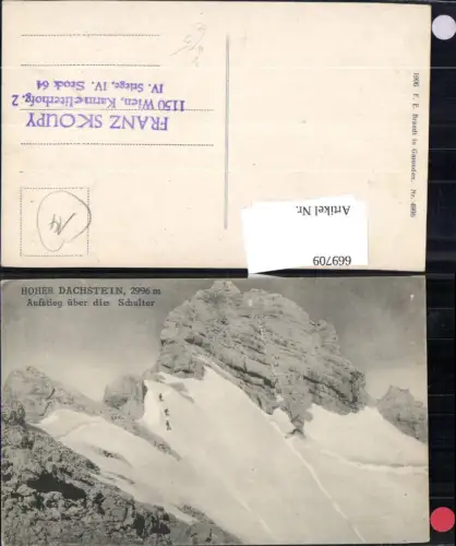 669709,Hoher Dachstein Aufstieg über d. Schulter Ramsau a. Dachstein pub F. E. Brandt 4996