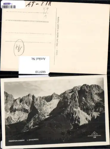 669710,Foto Ak Dachsteingruppe v. Brandriedl Ramsau a. Dachstein