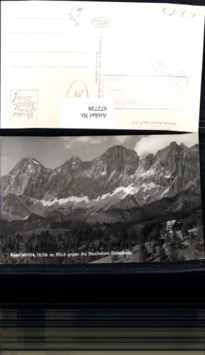 672739,Foto Ak Austriahütte Blick geg. Dachstein-Südwände Ramsau a. Dachstein