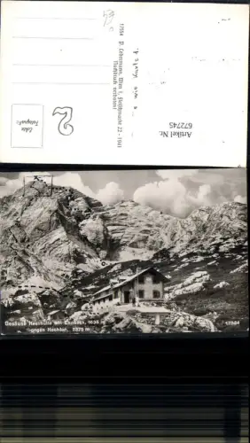 672745,Foto Ak Johnsbach Gesäuse Hesshütte a. Ennseck geg. Hochtor