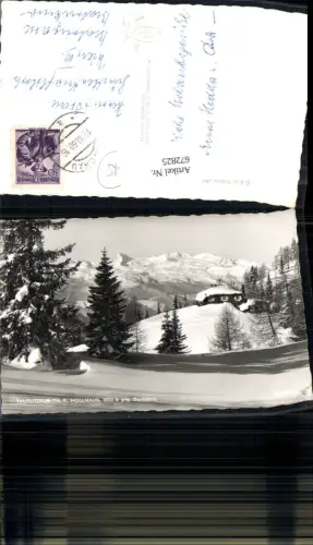 672825,Foto Ak Tauplitzalm Th. K. Hollhaus Bad Mitterndorf im Winter