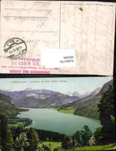 682684 Grundlsee b. Aussee pub Brandt 621 Stp. Zweigverein Bad Aussee Rotes Kreuz Frauen Hilfsvereines