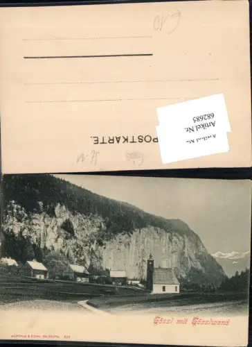 682685 Gössl Gösslwand Grundlsee b. Aussee 1900 pub Würthle 522