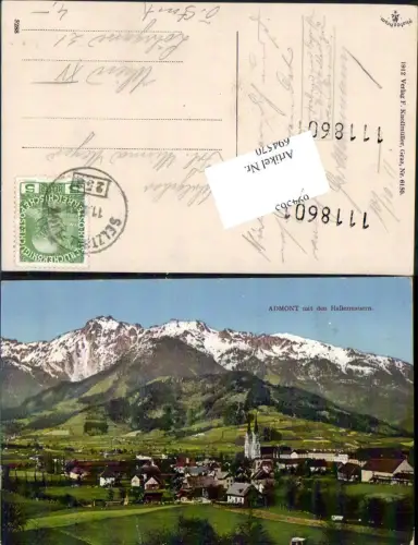 694570 Admont im Gesäuse pub Knollmüller 6150 Bahnpost Selzthal Linz Zug 253