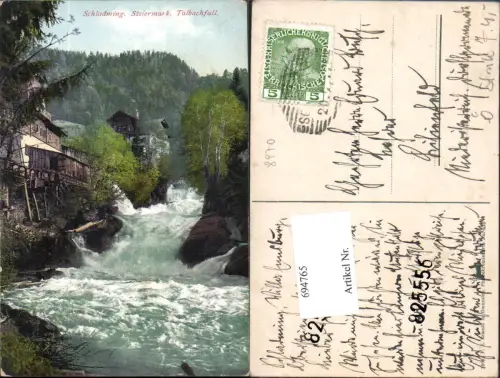 694765 Obersteiermark Ennstal Schladming m. Dachstein Talbach Talbachfall