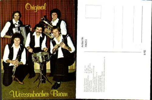 706251 Autogrammkarte Original Weissenbacher Buam Musik Instrumente St Gallen Weißenbach a. d. Enns