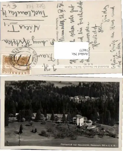 74677,Pichlschloss bei Neumarkt Totale 1930