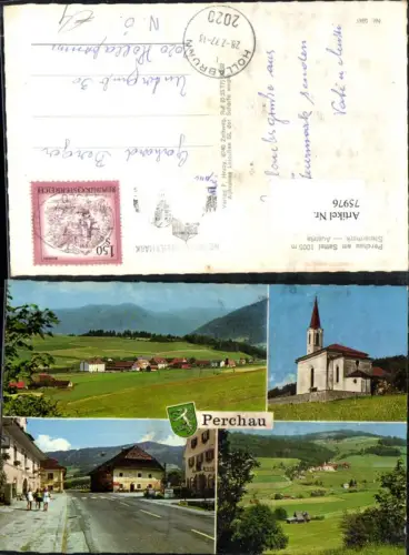 75976,Perchau am Sattel Kirche Straßenansicht Ortsansicht