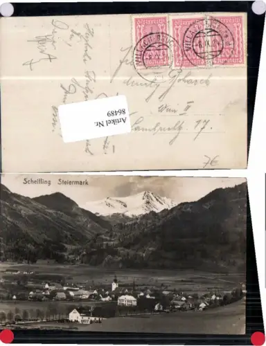 86489,FotoAK Scheifling Partie zum Ort 1923