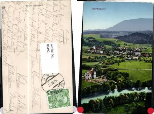 86492,Teuffenbach Partie zum Ort 1912