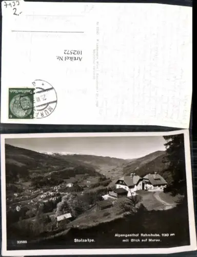 102572,Stolzalpe bei Murau Rahmhube 1930