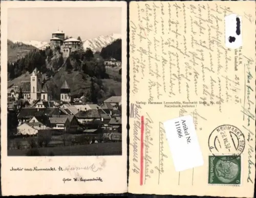 111066,Motiv aus Neumarkt Steiermark 1938