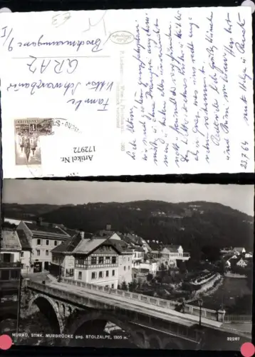 172972,Murau Murbrücke geg. Stolzalpe Ortsansicht