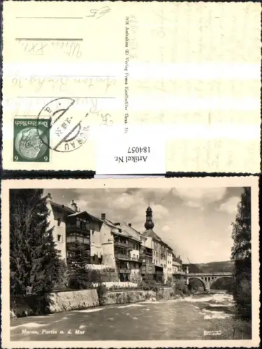 184057,Murau Partie a. d. Mur Ortsansicht Brücke