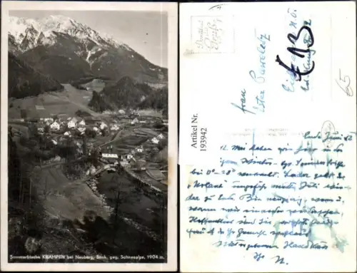 193942,Krampen b. Neuberg Totale geg. Schneealpe