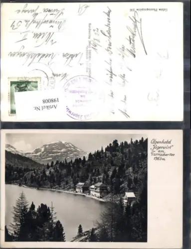 198008,Alpenhotel Jägerwirt a. Turrachersee Foto Ak
