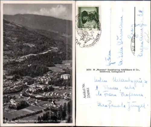236961,Blick v. d. Stolzalpe auf Murau Totale