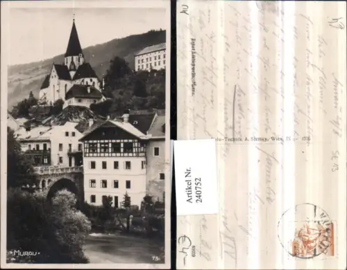 240752,Murau Teilansicht Kirche Brücke