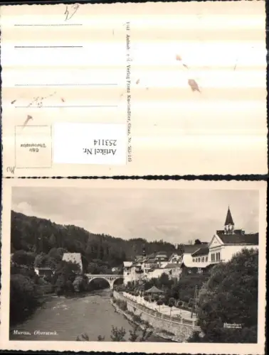 253114,Murau Teilansicht Brücke Kirchenturm