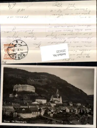 253122,Murau Totale m. Brücke Kirche u. Schloss