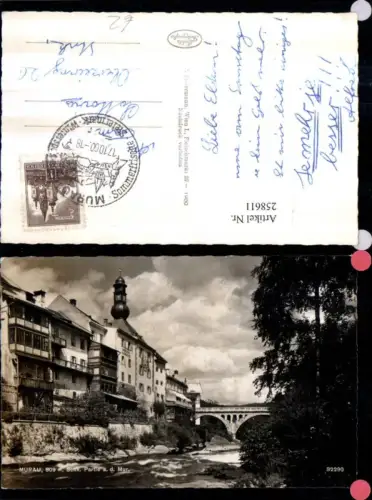 258611,Murau Partie an d. Mur Brücke Turm