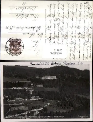 258619,Landessonnenheilstätten Heilstätten u. Krankenhaus Stolzalpe b. Murau Fliegeraufnahme 1141